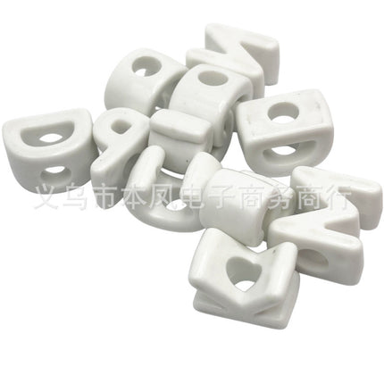 Acrylic Solid Color Shoe Buckle DIY Large Hole Letter Beads String Loose Bead Pen Car Pendant Mobile Phone Chain Bag Chain Jewelry Accessories
