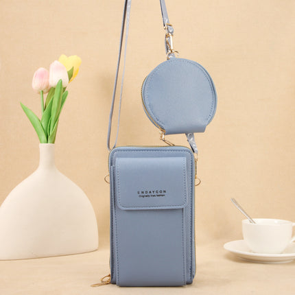 Cross-Border Two-Piece Mobile Phone Bag for Women, Small Diagonal Cross-Body, Versatile, Multi-Functional, Cute, Vertical Shoulder Bag for Mobile Phone