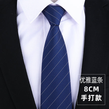 Dress Business Tie Men's and Women's Groom Wedding Black Zipper Korean Narrow No Lazy Striped Bow Tie Plaid