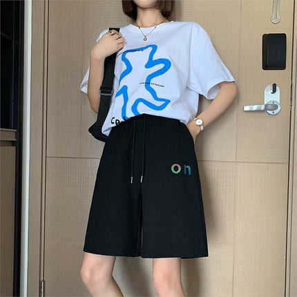 Wide Leg Pants Sports Pants Shorts Women's Five-point Pants Summer Thin Loose All-match Slim Look Casual 2023 New