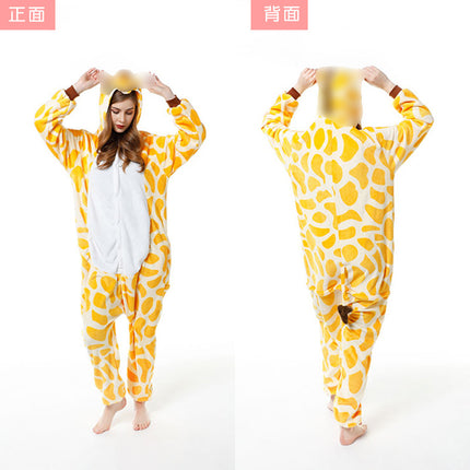 Cross-Border New Flannel Pajamas Zebra Tigger Cartoon One-Piece Couple Cute Home Clothes Mixed Batch