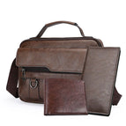 Brown horizontal three-piece set
