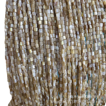 Natural Cow Tendon Shell Beads Round Tube Beads DIY Jewelry with Necklace Penguin Shell Oil Flower Shell Beads Bracelet Wholesale