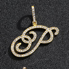 Gold single letter P