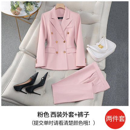 High-End Suit 2024 New Fashion Elegant Goddess Style Professional Wear Beauty Salon Suit Two-Piece Set