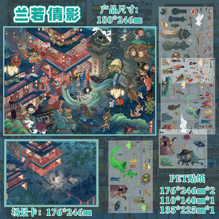 Cross-border Explosions Core Stranger Super Large 3D Stereo Landscape Stickers Decompression Microscale Scene Stickers DIY Cabin Fun Stickers