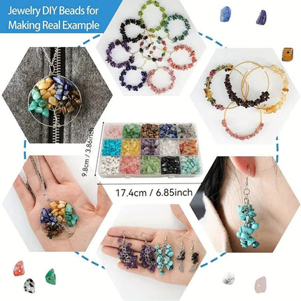 TEMU Amazon Hot Sale 15 Pig Natural Gravel Boxed Irregular DIY Jewelry Accessories suit Jewelry Accessories