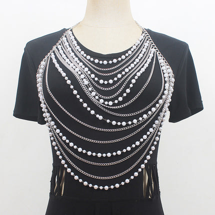 Sexy Chest Chain Sexy Underwear Body Chain Women's Perspective Metal Bra Clavicle Necklace