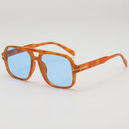 Orange bean flower frame blue slices