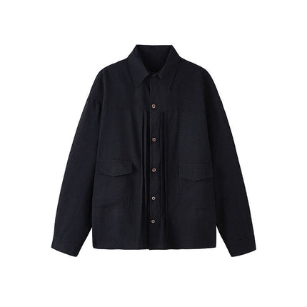 Japanese Retro Shirt Jacket Sunshine Clean Men's Outfit Shirt Oversized Loose Large Size Top