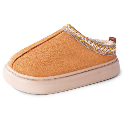 Women's Winter Cotton Shoes, Fleece-Lined Cotton Slippers, Large Size Thickeneded Short Boots, New Cross-Border Cold-Proof Snow Boots, Soft-Soled Warm Women's Cotton Boots