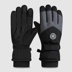 Round logo ski 3d curved fingers [men] black and gray / One size fits all