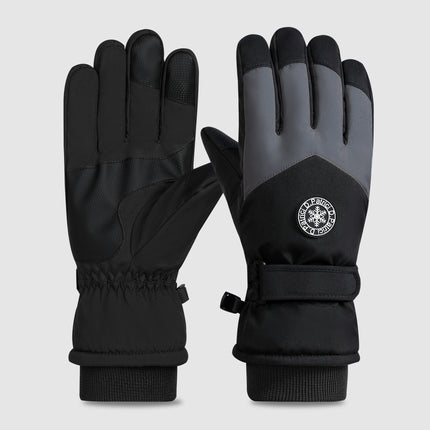 Ski Gloves for Men and Women in Winter, Outdoor Cycling, Windproof, Cold-Proof, Anti-Slip, Touch Screen Gloves, Fleece-Lined, Thickened, Warm Gloves