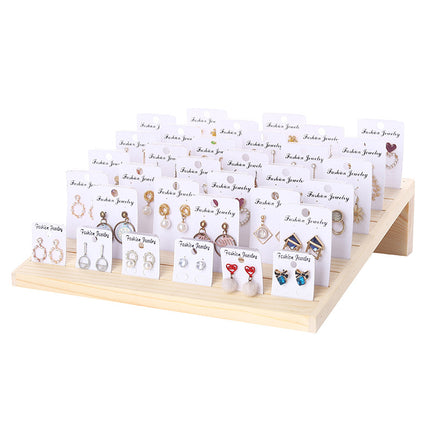 Solid wood earrings rack storage jewelry rack desktop earrings cardboard earrings rack stall props jewelry display stand