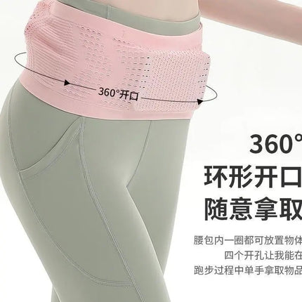 Running Waist Bag High Elastic Mobile Phone Bag Multi-Functional Morning Running Outdoor Sports Fitness Men's and Women's Construction Site Marathon Belt