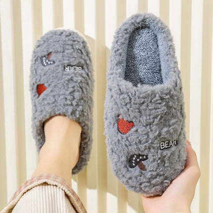 Cixi Cotton Slippers for Women, Spring, Autumn and Winter Home Use, Indoor Non-Slip Couple Home Warm Winter Plush Men's Slippers