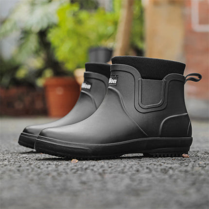 Cross-Border Internet Celebrity Rubber Shoes New Men's Short-Tube Outdoor Rain Boots Lightweight Waterproof Shoes Low-Top Non-Slip Adult Rain Boots