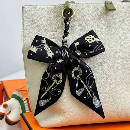 High-grade Handbag Handle Ribbon Bag Handle Handle Accessories Silk Scarf Handbag Tie Bag with Decorative Ribbon Pendant