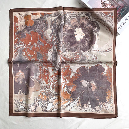 A variety of how many flowers silk small square scarf elegant temperament ladies mulberry silk small scarf fashion simple scarf