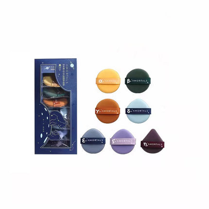 Amortals/Ermutao Powder Puff Seven-Star Large Size 4 Pieces Double a Powder Puff Super Soft Bread Series Dry and Wet Dual Use