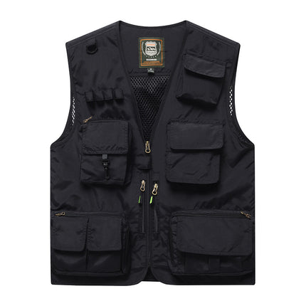 Four Seasons Photography Tooling Multi-Pocket Quick-Dry Vest Safety Waistcoat Logo Printing Men's and Women's Wear