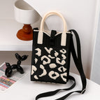[high quality filling] leopard print black (beige handbag) 10504