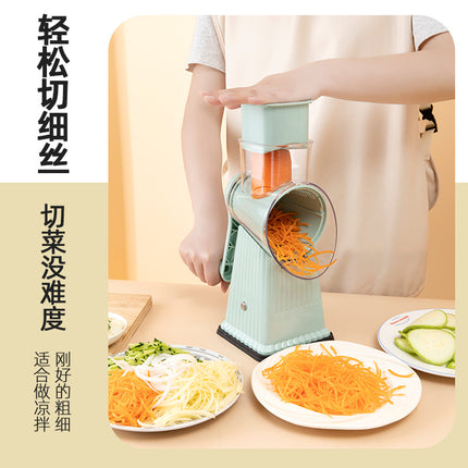 Multifunctional Vegetable Cutting Artifact Home Kitchen Hand-Cranked Drum Potato Grating Machine Convenient Slicing and Grating Meat Cutter