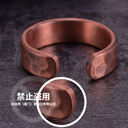 Men's Couple's Red Copper Magnetic Bracelet, Adjustable and Anti-Fatigue for Couples