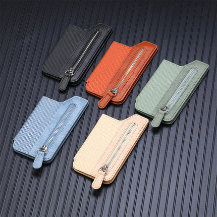 Hot selling mobile phone card bag card holder left and right flap multi-card holder zipper mobile phone bag creative personality back card bag