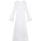 6074#White beach dress / S