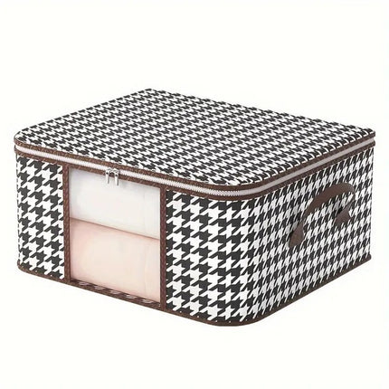 Large Capacity Clothes Quilt Storage Bag Non-woven Belt Visual Multi-purpose Dustproof Foldable Household Fit Bag