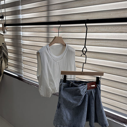 25 Spring and Summer New Pleated Leather Brand Denim Skirt Can Be Salty or Sweet, Age-Reducing, Fashionable, Versatile, Slimming and High-Waisted