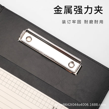 A4 Folder Calculator Multifunctional Leather Document Folder Office Contract Folder with Manager Folder Storage