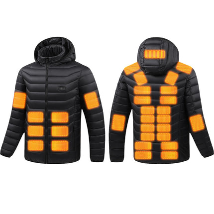 Cross-Border Smart Heating Clothing Zone 31 Heated Cotton Coat Men's Outdoor Constant Temperature Warm Heating Jacket Factory Wholesale