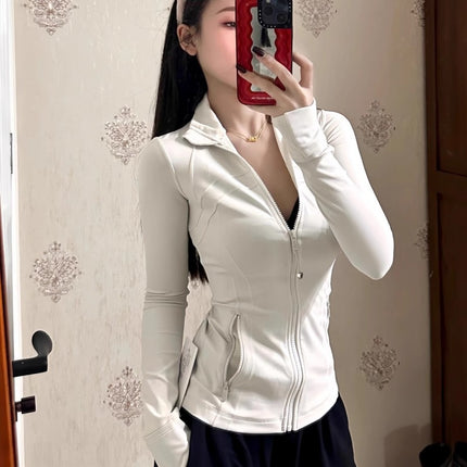 Lulu Same Yoga Clothing Women's Defina Top Fitness Jacket Spring Sports Jacket Scrub Hooded Sun Protection Clothing