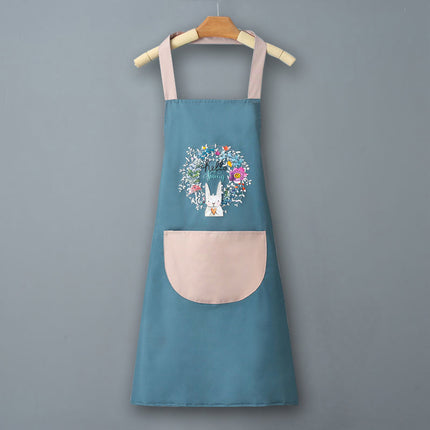 Logo advertising custom apron waterproof and oil-proof pvc kitchen cooking custom waist household a wholesale