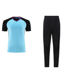Lake blue single top + black trousers / S