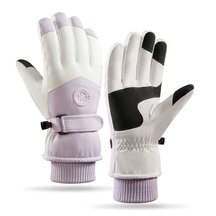 Winter skiing men's and women's gloves outdoor warm windproof cold riding anti-slip touch screen splash water A23-HXHB