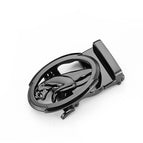 Gunmetal alloy jaguar single buckle / 120cm