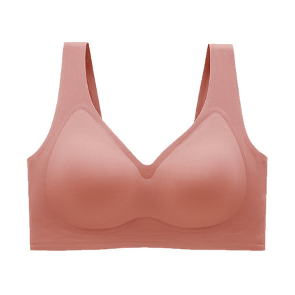 Plus Size Plus Fat mm 100kg Plus Size Seamless Comfortable Intimates Summer Thin Big Breasts Show Small Push-up Bra