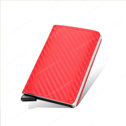 New Men's Multi-Card Slot Metal Wallet Card Holder Rfid Anti-Theft Short Wallet Wallet Menwallet