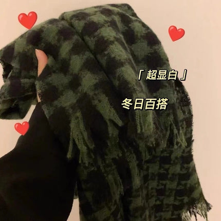 Factory Mixed Batch New Plaid Scarf Women's Winter Ins All-match Student Scarf Warm Cashmere Korean Style Scarf