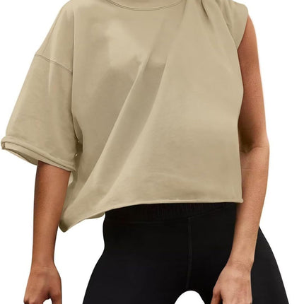 2024 Amazon Outdoor Running Sports Short Sleeve Yoga Wear Casual Easiest for Match Fitness Top Loose Sports T-Shirt
