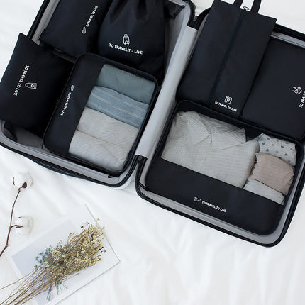 Travel Storage Bag Cationic Seven-Piece Clothing Storage Set Large Capacity Portable Storage Bag Clothes