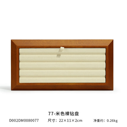 Yayu solid wood bare Diamond Pearl plate jewelry tray jewelry display plate Diamond bare Diamond Wenwan gem storage tray