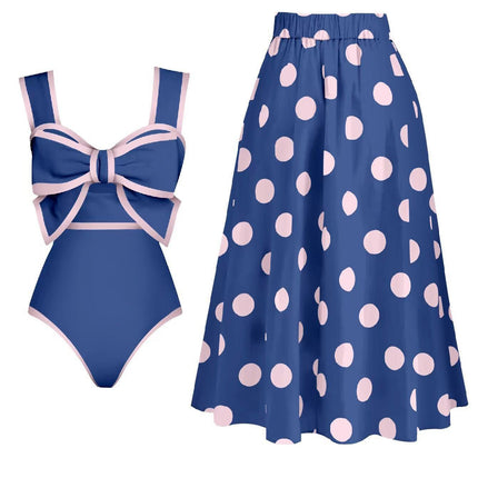 2025 Europe and the United States cross-border new bikini Amazon two-piece skirt conservative one-piece swimsuit women's in stock wholesale