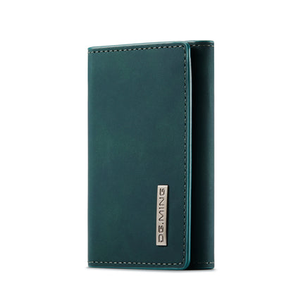 DG.MING Large Capacity Trifold Wallet Retro PU Wallet Card Bag Multifunctional Magnetic Small Wallet Clutch Black
