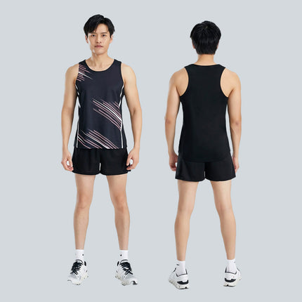 Track and Field Clothing Set Customized Men's and Women's Flat-Leg Sleeveless Vest Track and Field Training Competition Team Uniform Printed Marathon Clothing