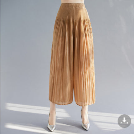 2026 Fashionable and Elegant New Women's Clothing, Issey Miyake Pleated Spring-Summer New Style Puff Sleeve Women's Top