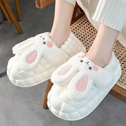 Anti-Slip Waterproof Winter White Rabbit Removable and Washable Dormitory Warm Home Cotton Couple Warm Little White Rabbit Room